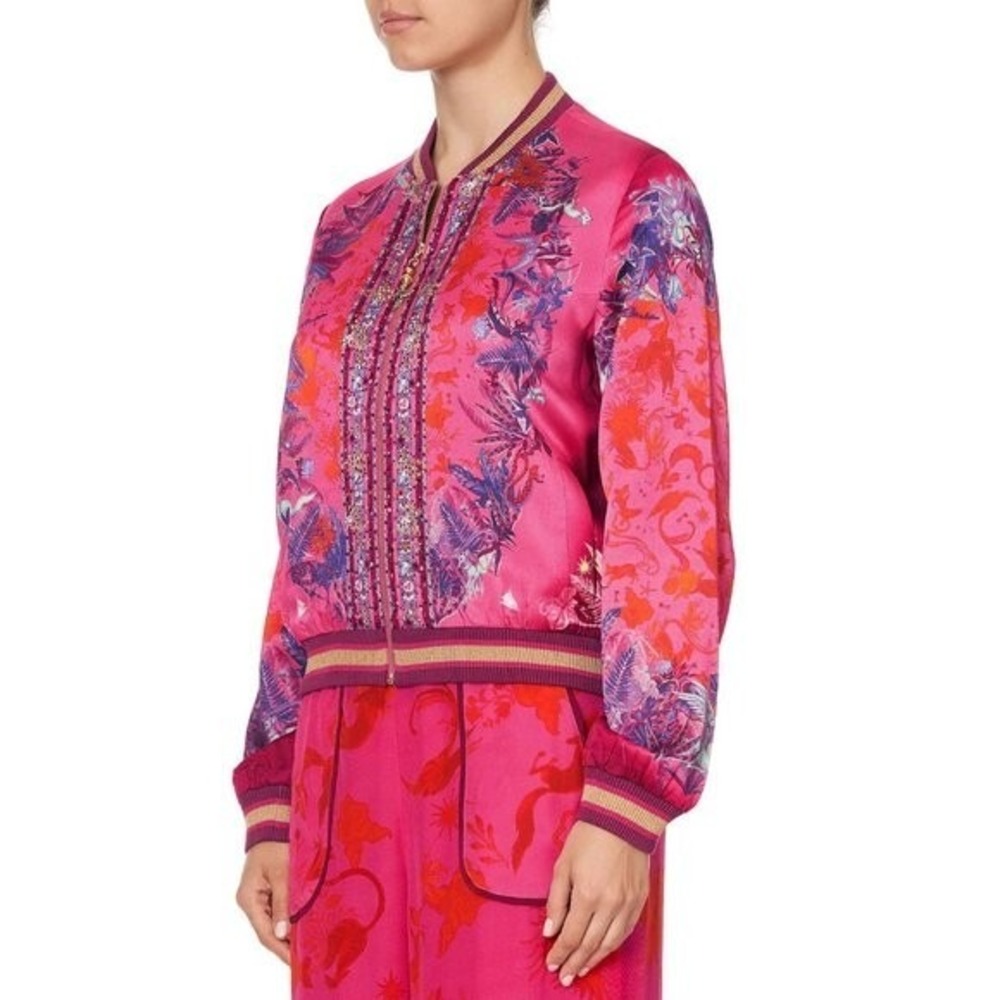 Camilla Tropic Of Neon Bomber Jacket Reversible Small b64E - Picture 5 of 14